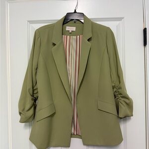 Skies Are Blue Sage Green Blazer